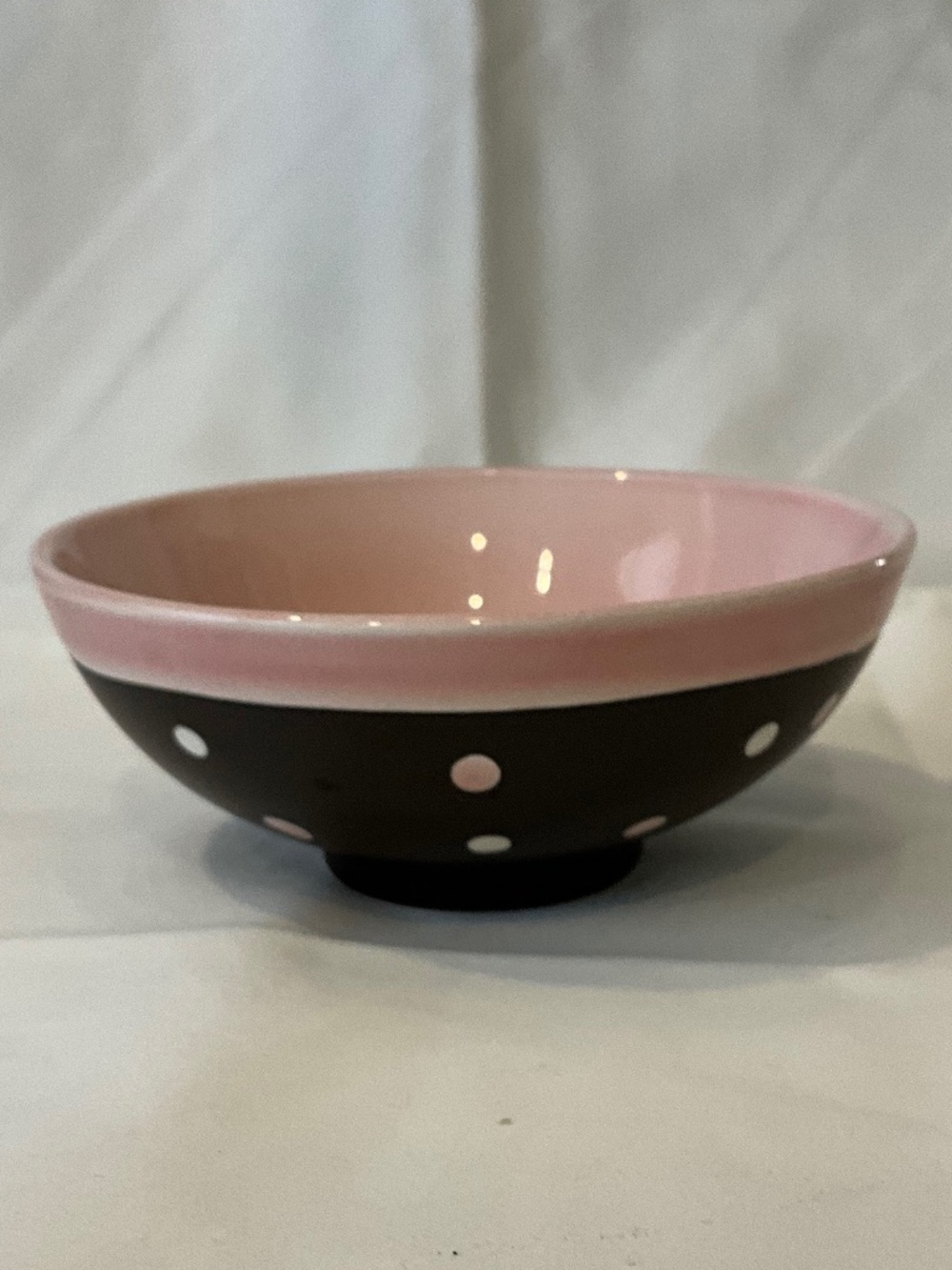 Gourmet Expressions Pretty In Pink Dot Bowl